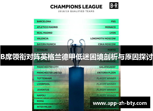 B席领衔对阵英格兰德甲低迷困境剖析与原因探讨